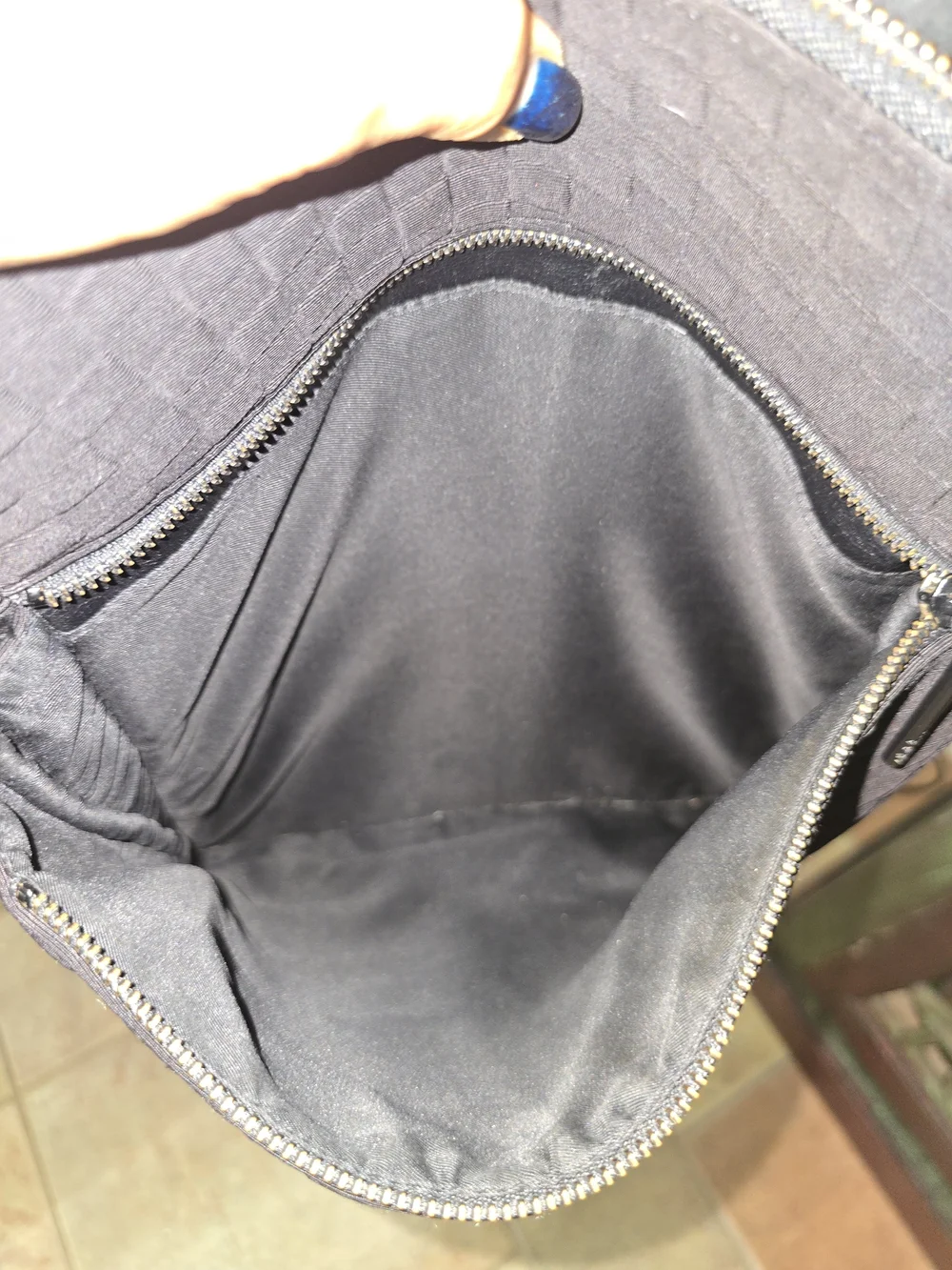 Black Woven Backpack Purse-Style Carry Bag